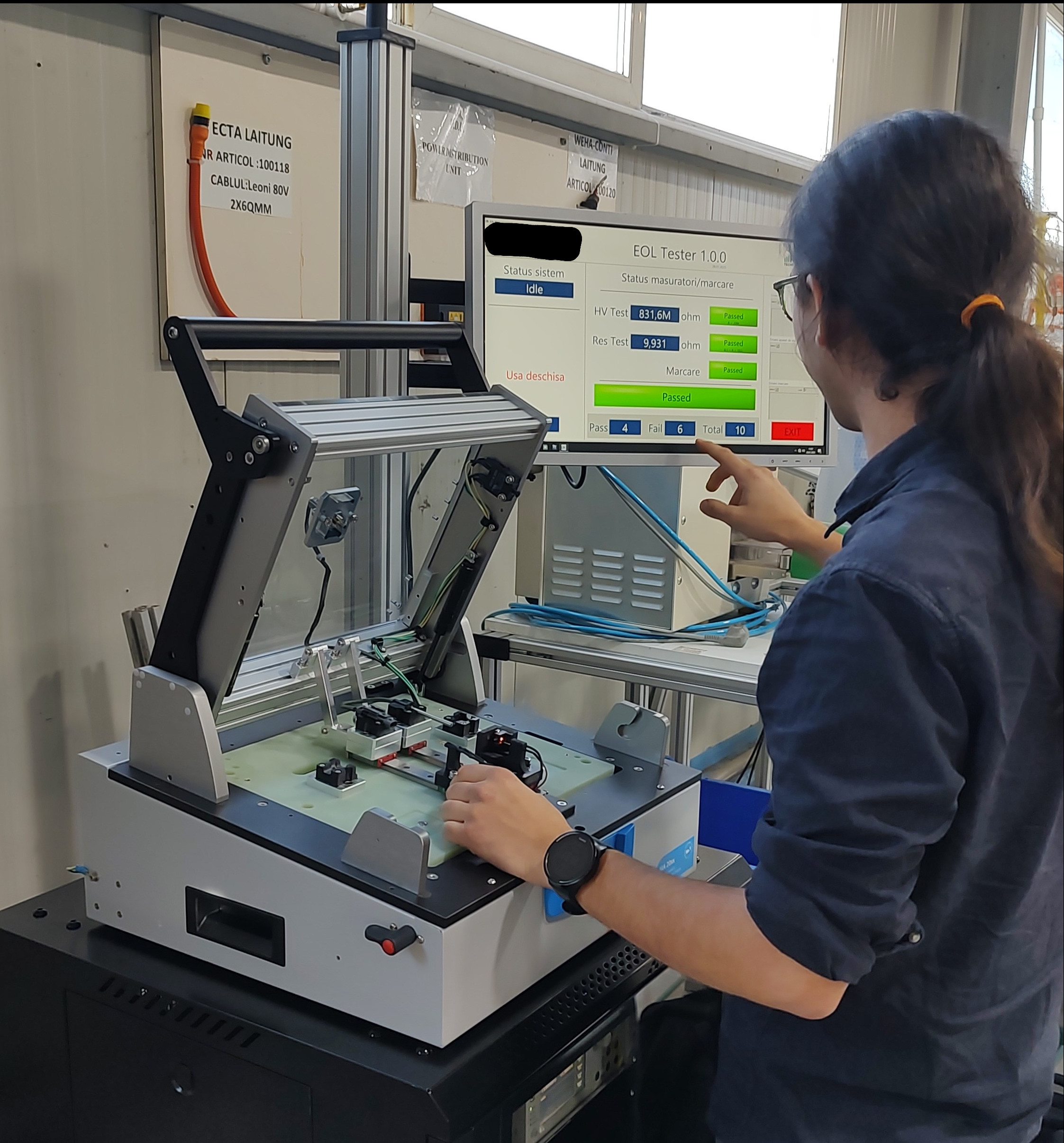 Resistance test with QC mark